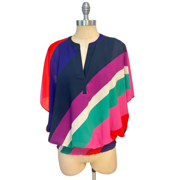 Trina Turk Colorful Geometric Blouse - Picture 4 of 8